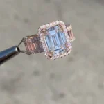 Handmade 5CT Emerald Cut Sterling Silver Engagement Ring