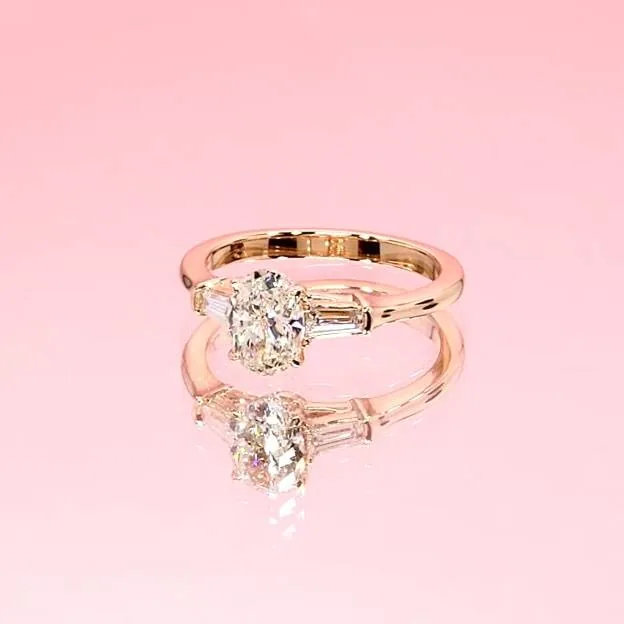 Handmade 2CT Oval Cut Engagement Ring