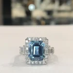 Handmade 1.5CT Emerald Cut Sterling Silver Ring