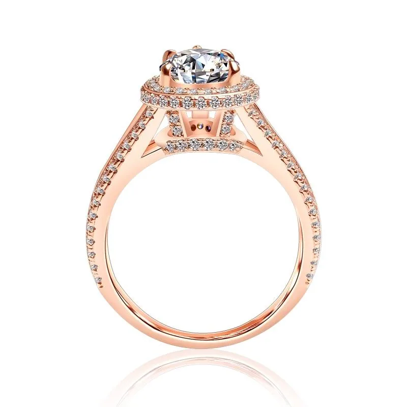Handmade 2CT Split Shank Pear Cut Ring