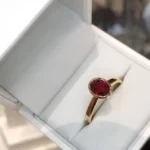 Handmade 2.5CT Oval Cut Ruby Ring in Sterling Silver