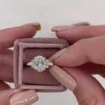 Handmade 3CT Cluster Ring Oval Cut Sapphire Ring