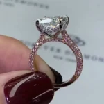 Fashion Double Tone Pink Sapphire Setting Ring
