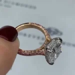 Fashion Double Tone Pink Sapphire Setting Ring