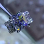 5CT Radiant Cut Sapphire Setting Ring