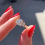 3CT Three Radiant Cut Sterling Silver Ring