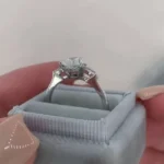 3ct Pear Cut Ring with 2 Tapered Baguette Side Stones