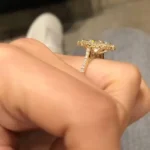 3.55CT Halo Radiant Cut Sterling Silver Engagement Ring