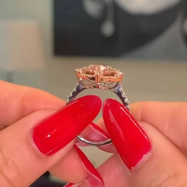 1.5ct Pear Shape Pink Sapphire Ring