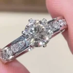 Handmade1.5ct 6-Prong Round Brilliant Diamond Ring