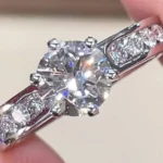Handmade1.5ct 6-Prong Round Brilliant Diamond Ring