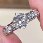 Handmade1.5ct 6-Prong Round Brilliant Diamond Ring
