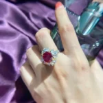 Handmade Ruby Red Cocktail ring