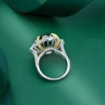 Handmade Emerald Green Cocktail ring