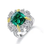 Handmade Emerald Green Cocktail ring
