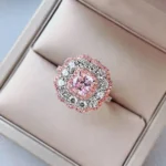 Handmade Vintage Floral Pink Sapphire Ring In Sterling Silver
