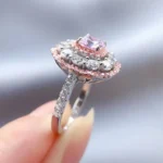Handmade Vintage Floral Pink Sapphire Ring In Sterling Silver