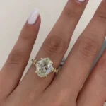Handmade 3ct Oval Cut Sterling Silver Engagement Ring