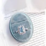 Handmade 4ct Romantic Aquamarine Blue Ring