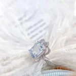 Handmade 4ct Romantic Aquamarine Blue Ring