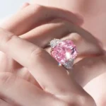 Handmade 5 CT Three-stone Purple Pink Sapphire Engagement Ring