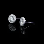 Halo Round Cut Stud Earring