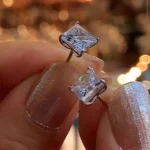 Brilliant 3 Ct Princess Cut 925 Silver Stud Earrings