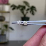 Handmade 1.5ct Round Brilliant Ear Studs in Sterling Silver