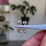 Handmade 1.5ct Round Brilliant Ear Studs in Sterling Silver
