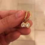 Handmade 1.0 ct.tw Round Brilliant Cut Dangle Earrings