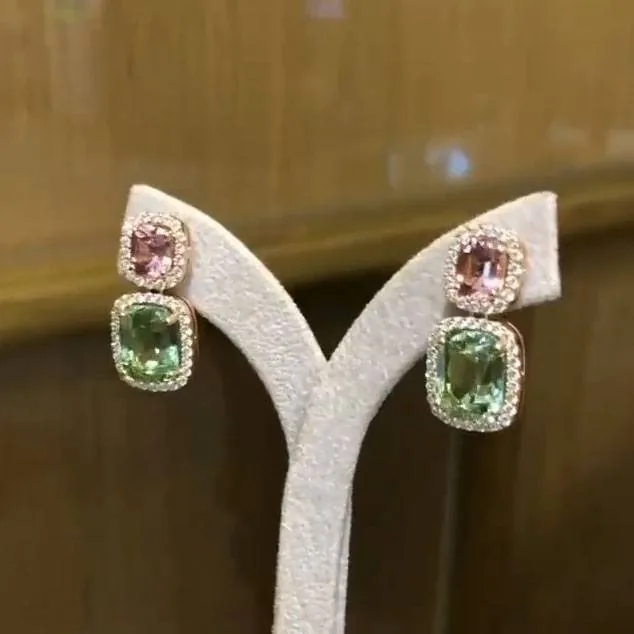 Fashion Cushion Cut Dangle Earrings