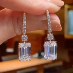 Fashion Dangle Emerald Cut Earrings