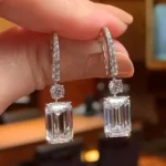 Fashion Dangle Emerald Cut Earrings