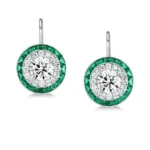 Handmade Emerald Sapphire Drop Earrings