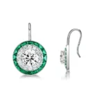 Handmade Emerald Sapphire Drop Earrings