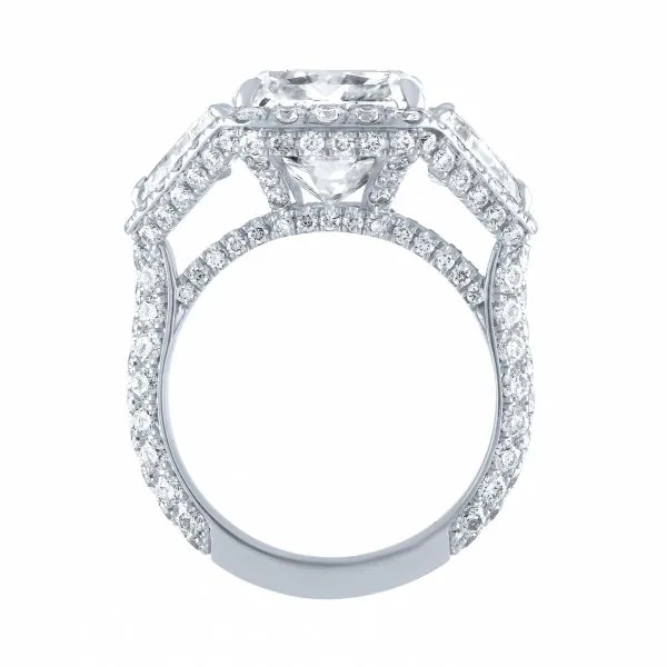 Handmade 2.5 CT Cushion Cut Diamond Engagement Ring