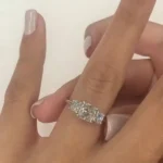 Handmade 2.5 CT Cushion Cut Diamond Wedding Ring