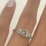 Handmade 2.5 CT Cushion Cut Diamond Wedding Ring