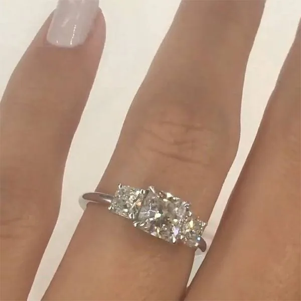 Handmade 2.5 CT Cushion Cut Diamond Wedding Ring