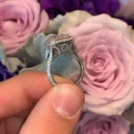 Handmade 4 CT Fancy Pink Radiant Cut Enagement Ring