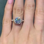 Handmade 2.5CT Cushion Cut Engagement Ring