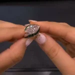 Handmade 2 CT Fancy Light Pink Marquise Cut Enagement Ring