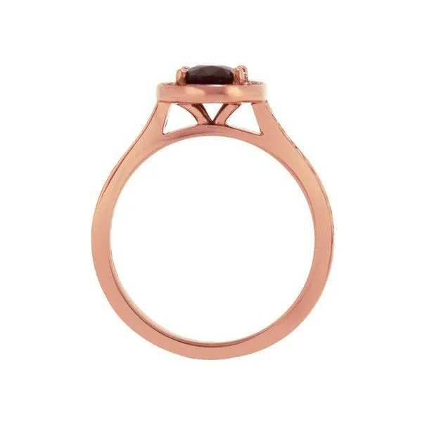 Handmade 1.8 CT Oval Cut Ruby Halo Enagement Ring