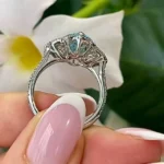 Handmade 5CT Marquise Cut Beautiful Blue Diamond Engagement Ring
