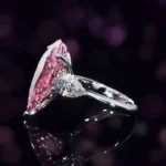 Handmade 5CT Pear Cut Pink Sapphire Engagement Ring