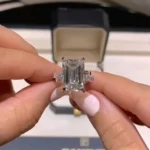 Handmade 5 CT Emerald Cut Engagement Ring