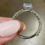 Handmade 2.5 CT Oval Cut Diamond Engagement Ring
