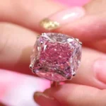 Handmade 3.5 CT Cushion Cut Pink Sapphire Engagement Ring