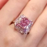 Handmade 3.5 CT Cushion Cut Pink Sapphire Engagement Ring
