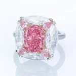 Handmade 3.5 CT Cushion Cut Pink Sapphire Engagement Ring